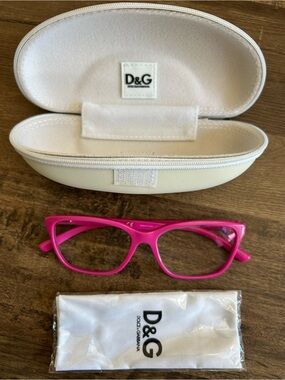 D&G Bright Pink Rectangle Eyeglasses DG 3153PM with Branded Case